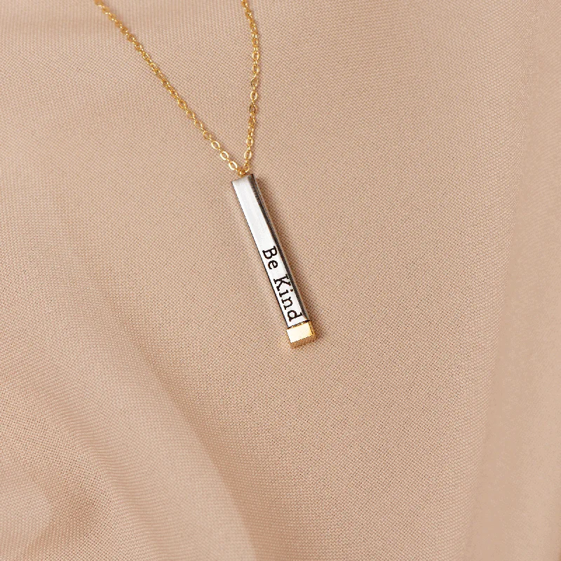 Be Kind...of a bi♡ch - Hidden Message Necklace