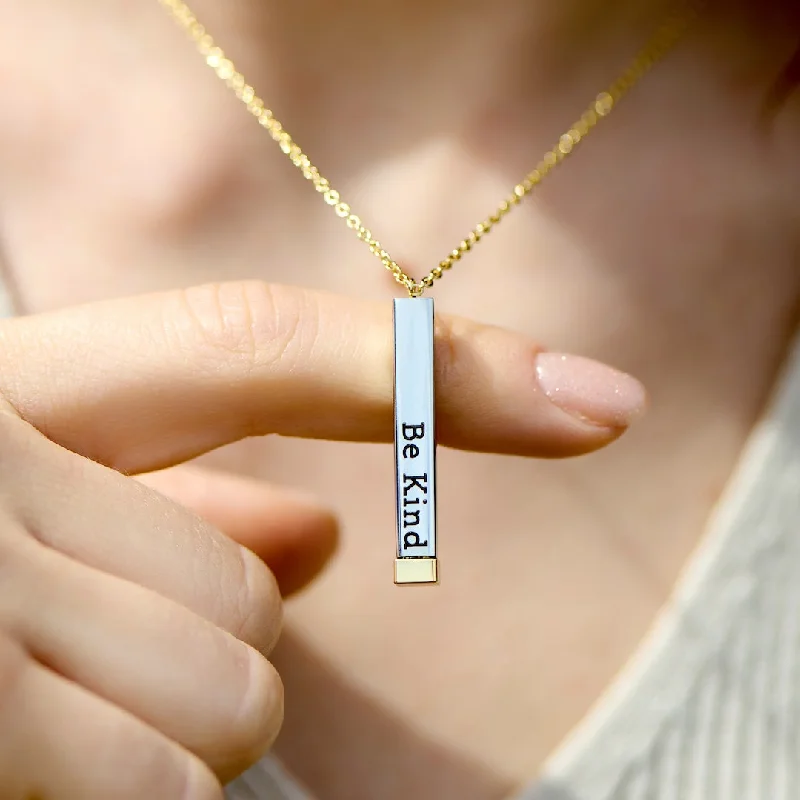 Be Kind...of a badass - Hidden Message Necklace