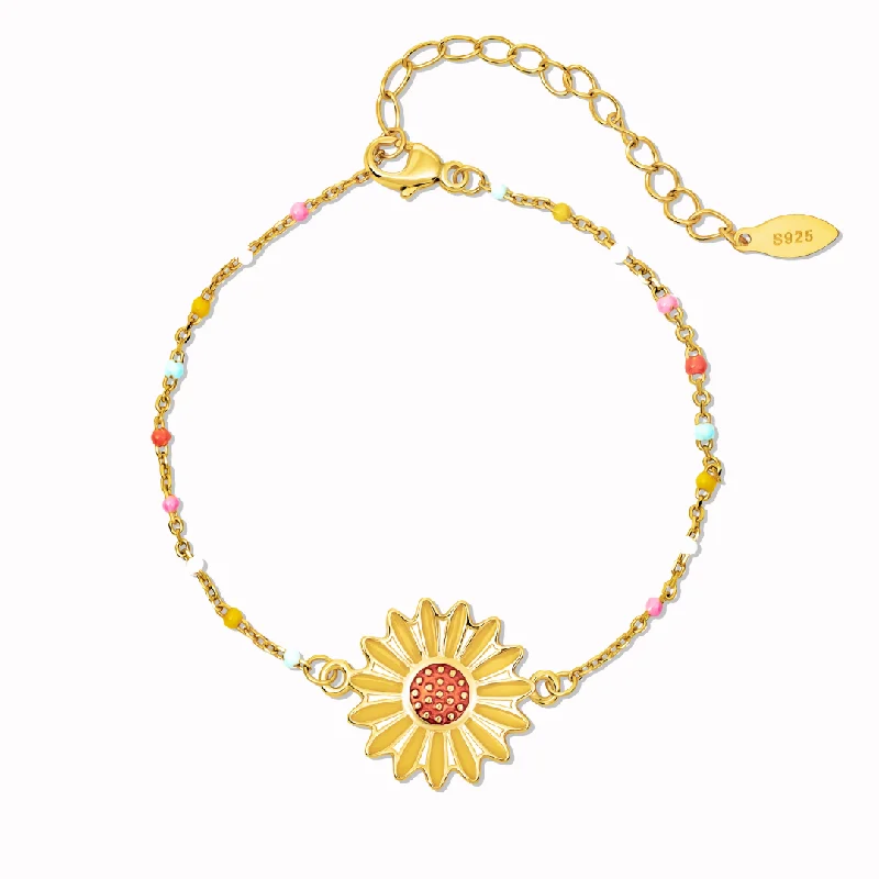 To My Best Friend ""You Are My Sunshine"" Sunflower Bracelet