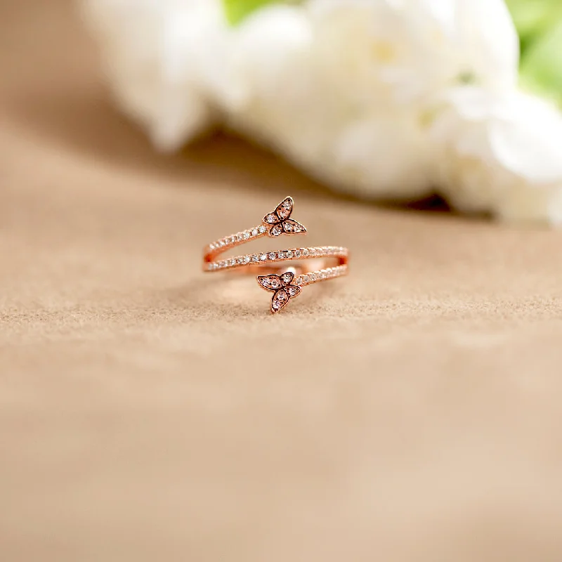 DAUGHTER KEEP GOING BUTTERFLY RING