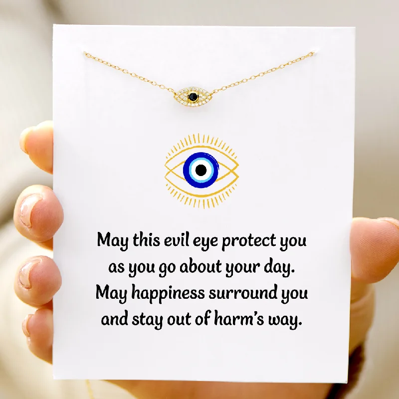 18K Gold Vermeil Evil Eye Necklace