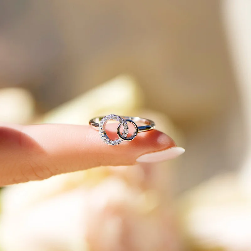 MOTHER DAUGHTER FOREVER LINKED FOREVER LOVED RING