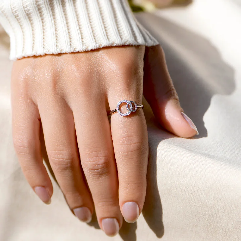 MOTHER DAUGHTER FOREVER LINKED FOREVER LOVED RING