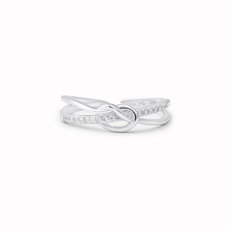 Tied By Angel's Hands - Friendship Heart Knot Ring