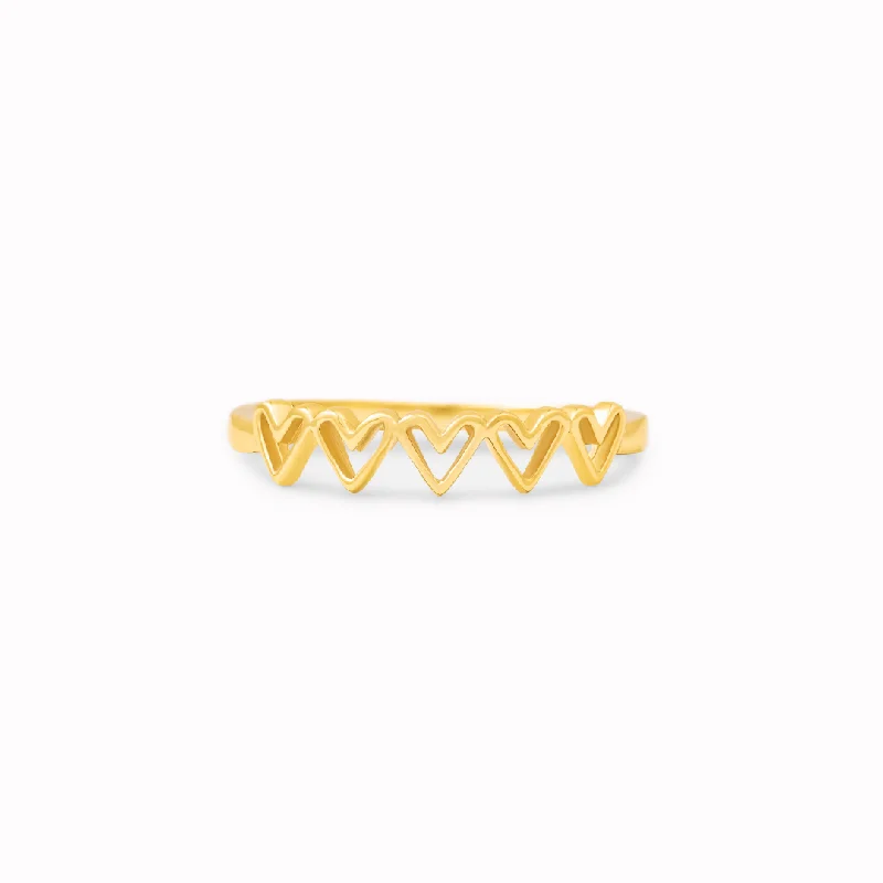 Girl Gang Friendship Hearts Ring