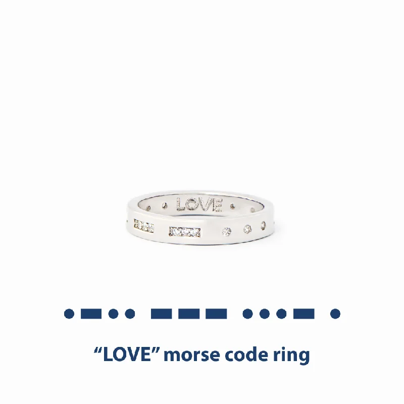 LOVE ME UNTIL I'M ME AGAIN - LOVE MORSE CODE RING