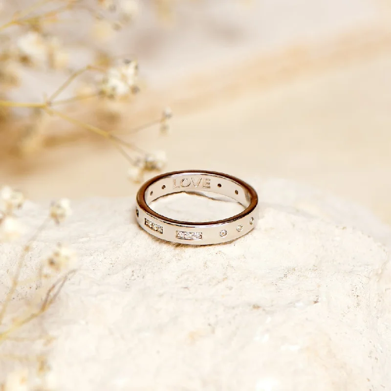 LOVE ME UNTIL I'M ME AGAIN - LOVE MORSE CODE RING