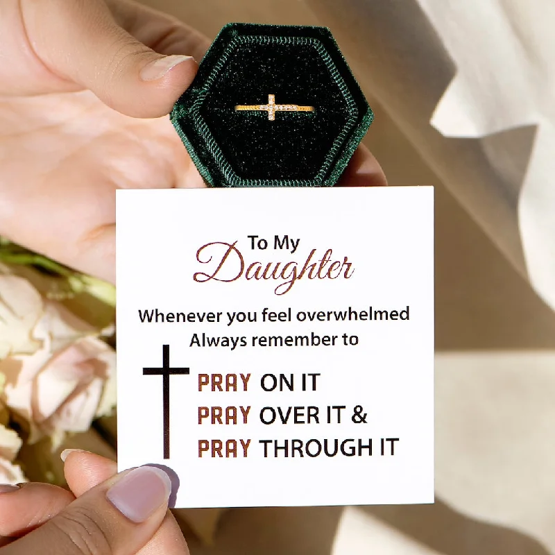 PRAY ON IT - CROSS BEADED RING