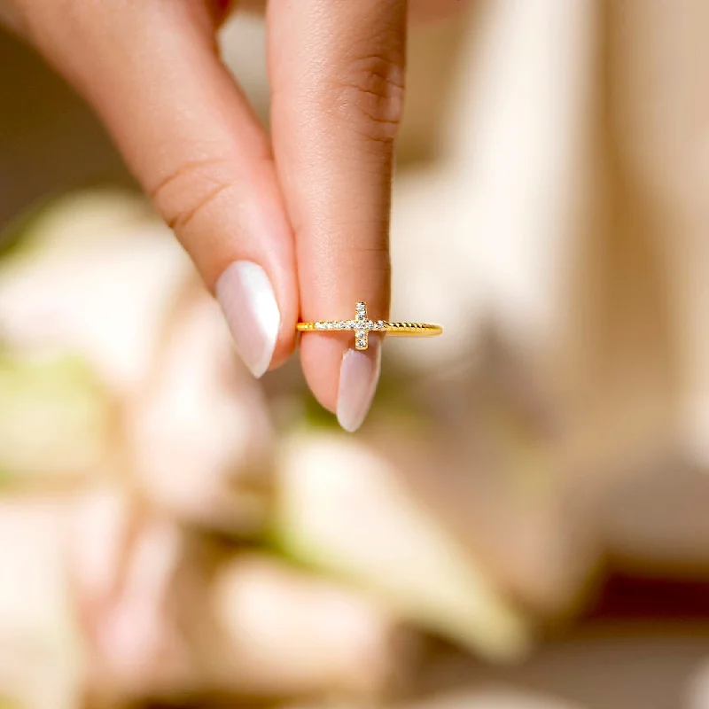 PRAY ON IT - CROSS BEADED RING