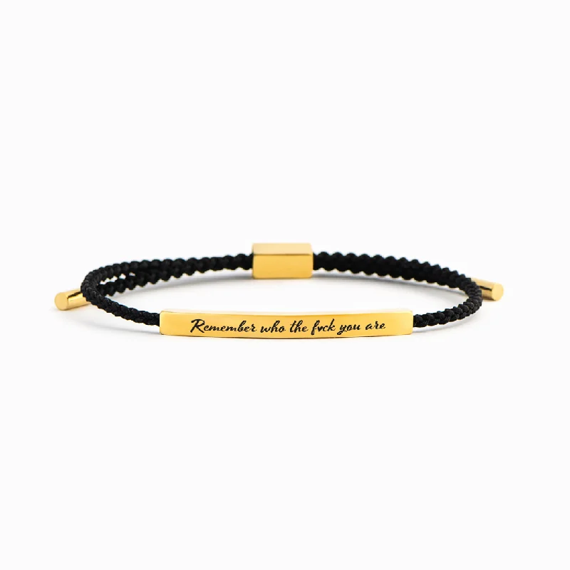 Remember Who The F♡ck You Are Motivational Tube Bracelet