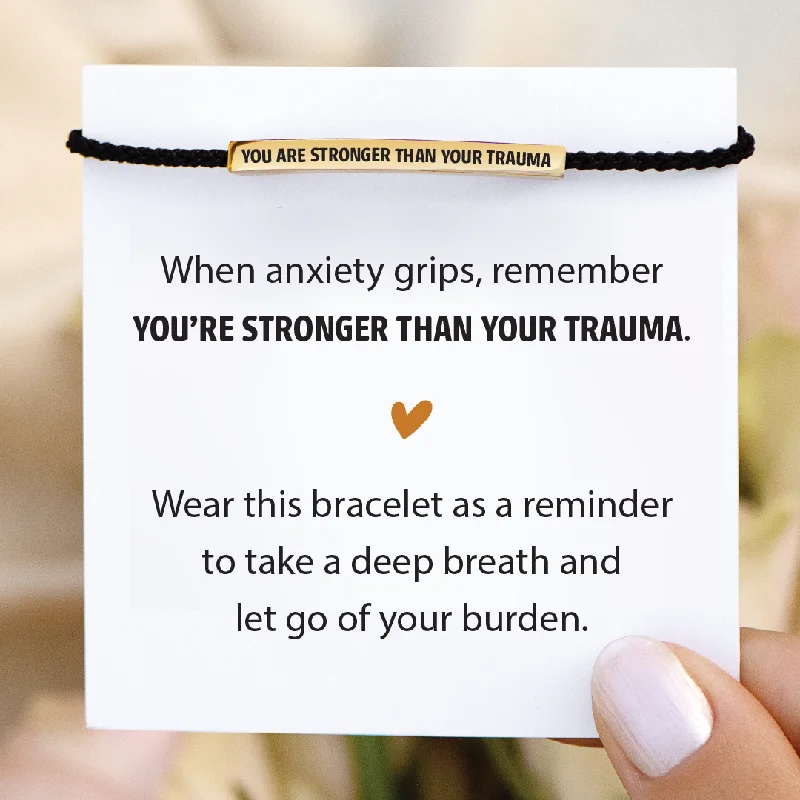 STRONGER THAN YOUR TRAUMA - Motivational Tube Bracelet