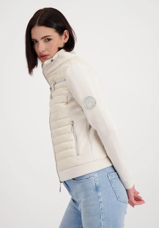 Monari Quilted Torso Short Jacket, Nude