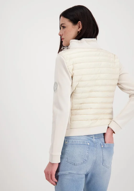 Monari Quilted Torso Short Jacket, Nude