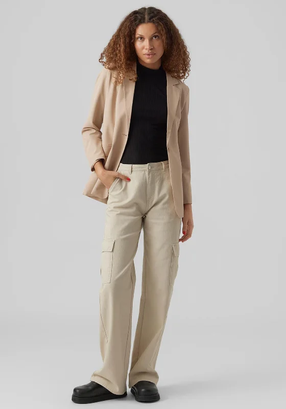 Vero Moda Zelda Loose Blazer, Humus