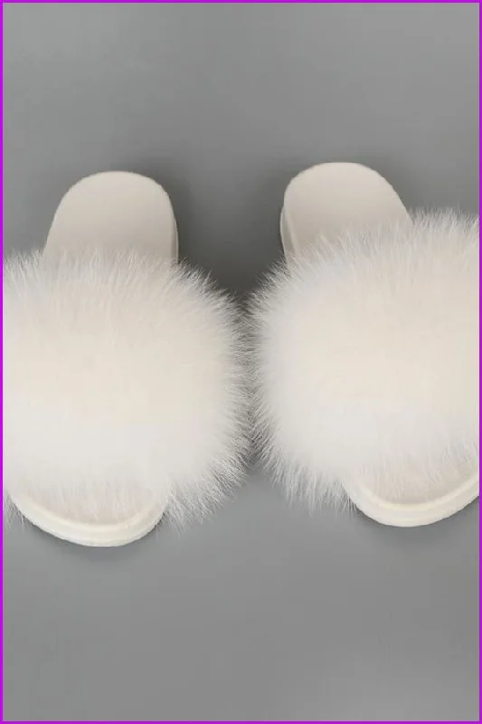 {5-7 days wait for make} Colorful PVC Sole Real Fur Slides F587