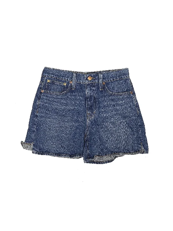 High-Rise Denim Shorts in Medium Wash