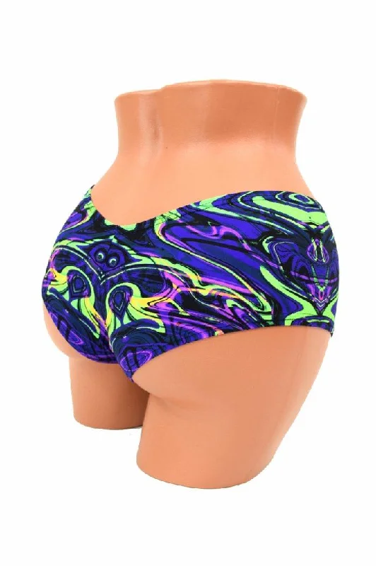 Neon Melt Cheeky Booty Shorts