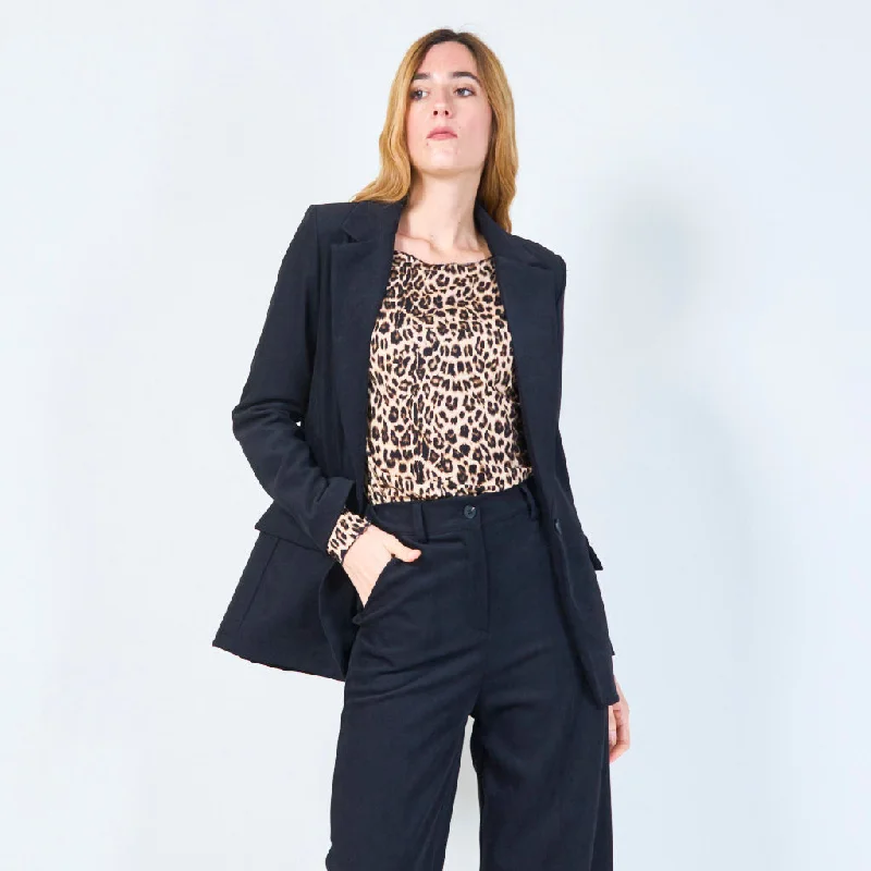 Classic tailored blazer with notch lapel wholesale