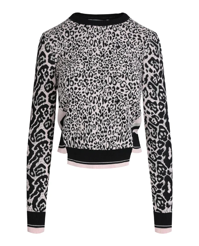 Leopard-Print Woolblend Sweater