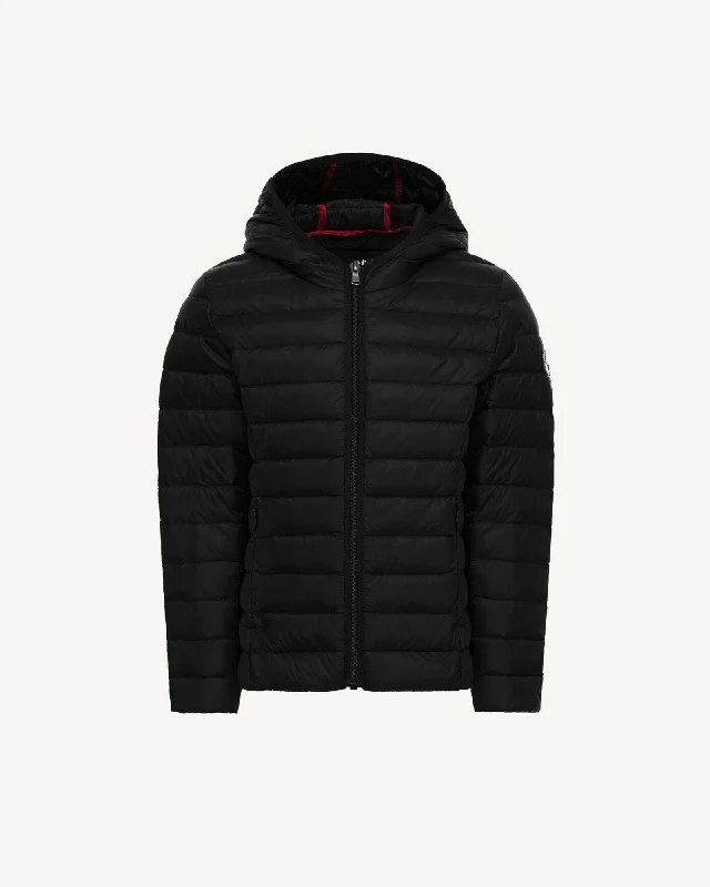 Black Hooded down jacket Carla