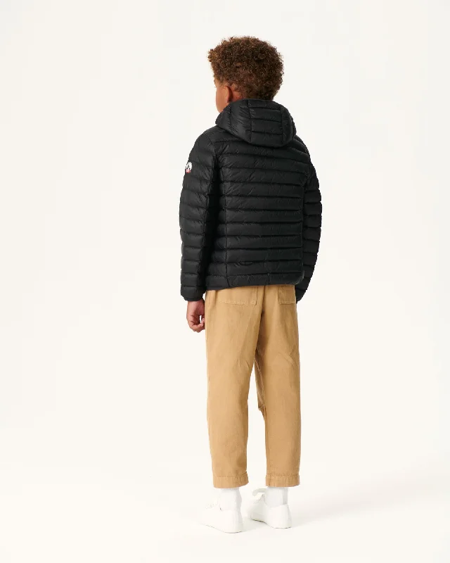 Black Hooded down jacket Hugo