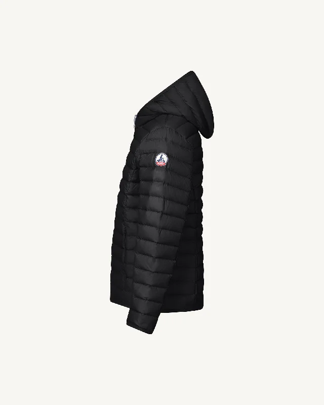 Black Hooded down jacket Hugo