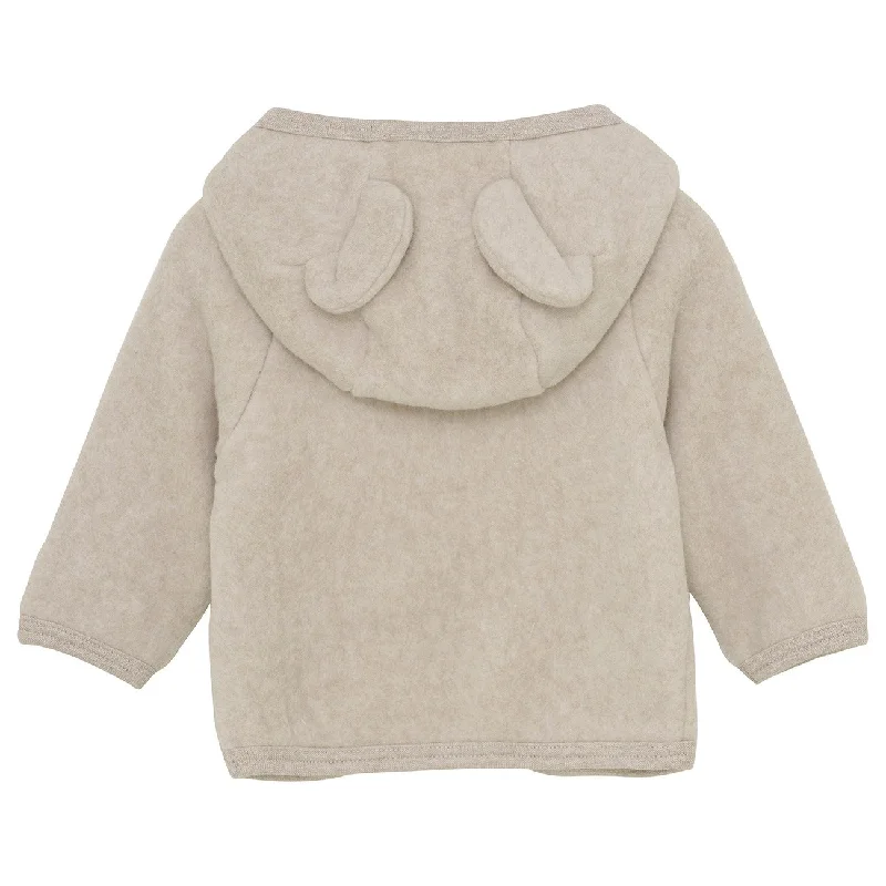 Huttelihut Camel Melange Jacket Ears Cotton Fleece