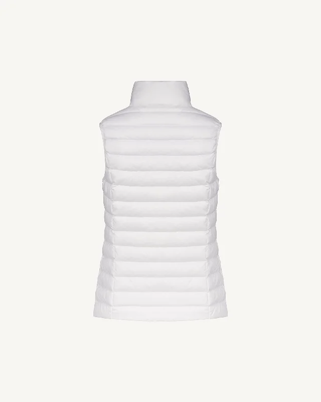 Light sleeveless down jacket White Seda