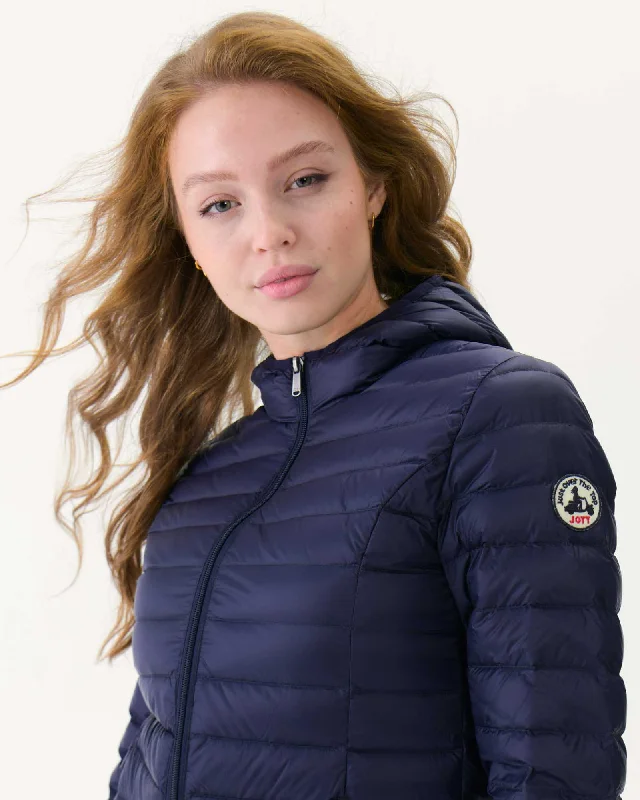 Lightweight hooded down jacket Navy Cloe