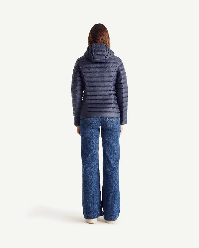 Lightweight hooded down jacket Navy Cloe