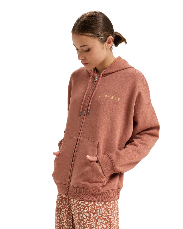 Lineup Oversized Zip Hoodie - Russet