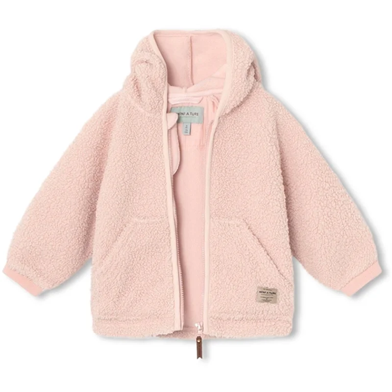 MINI A TURE Liff Teddy Fleece Jacket Rose Smoke