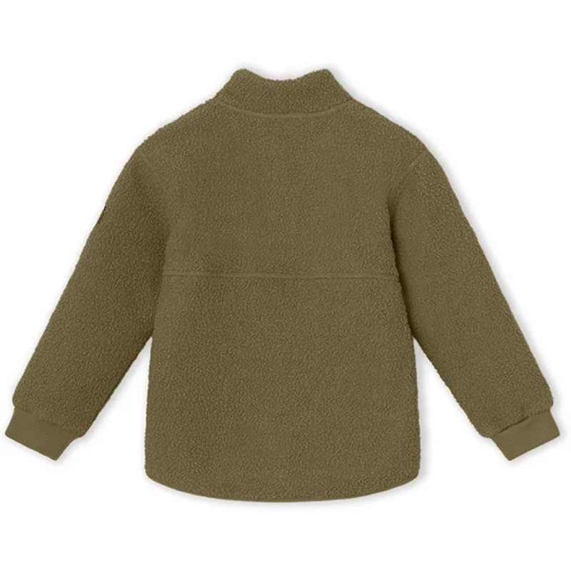 MINI A TURE Saleh Teddy Fleece Jacket Capers Green