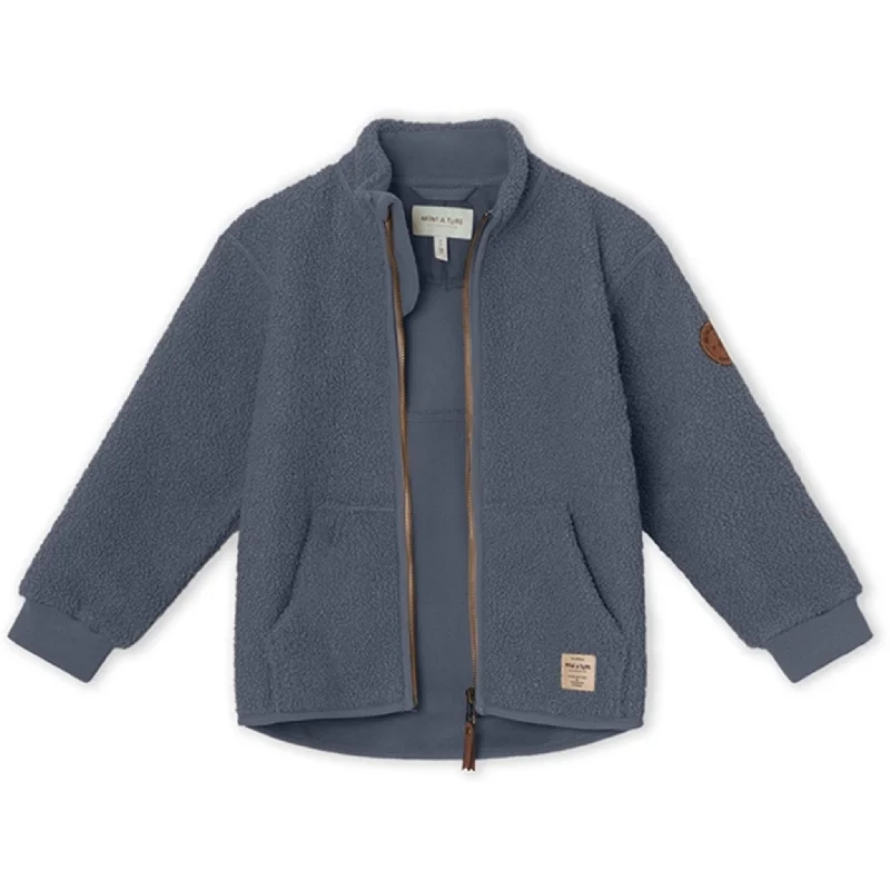 MINI A TURE Saleh Teddy Fleece Jacket Ombre Blue