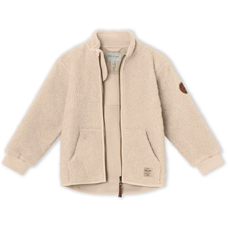 MINI A TURE Saleh Teddy Fleece Jacket Sand Dollar