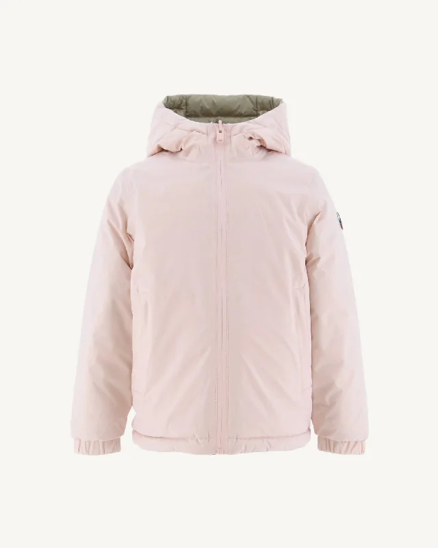 Soft pink/Beige children's Zurich reversible puffer jacket