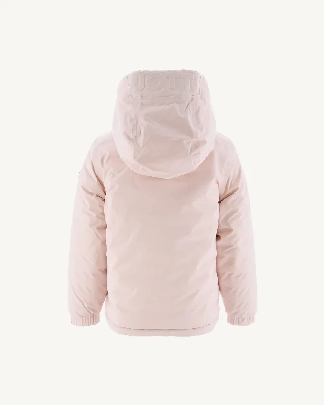 Soft pink/Beige children's Zurich reversible puffer jacket