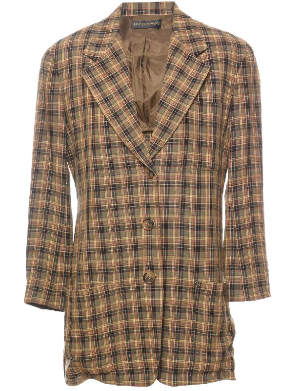 1990s Checked Blazer - M