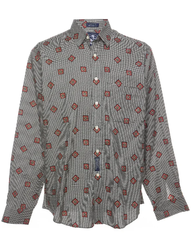 1990s Dogtooth Shirt - L