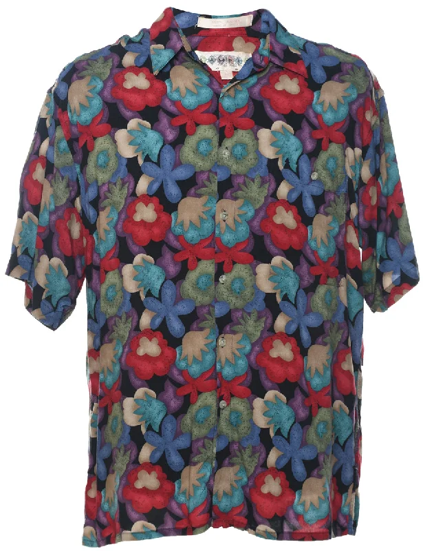 1990s Floral Shirt - L