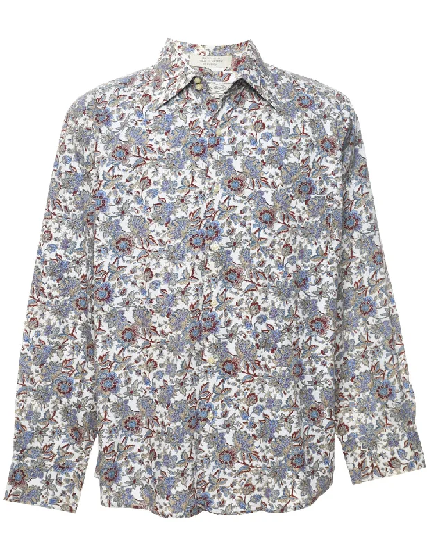 1990s Floral Shirt - L