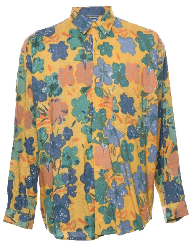 1990s Floral Shirt - M